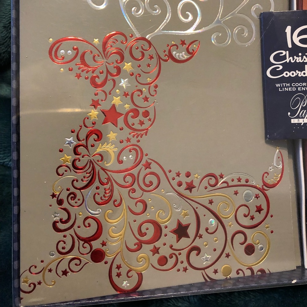 Foil Reindeer Christmas Cards